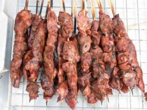 Шашлык из куриной печени