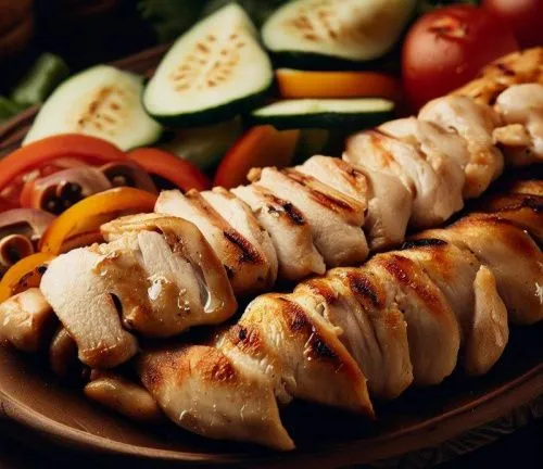 Шашлык из куриной грудки на мангале