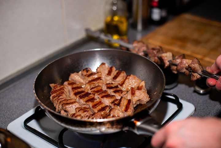 шашлык на обычной сковороде