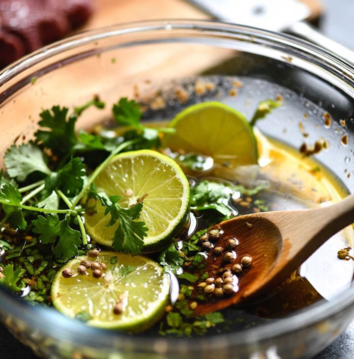 маринад с лаймом, кинзой и кориандром маринад с лаймом, кинзой и кориандром