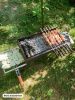 Мангал складной «Дипломат Профи» в наборе с решеткой гриль из нержавейки — в деле