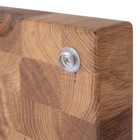 Доска разделочная торцевая из массива дуба средняя 28х38х4 см