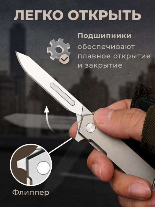 Нож складной со сменными лезвиями «Титан» — характеристики