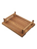 Поднос для подачи шашлыка из массива дуба с держателями шампуров 30х38х3 см