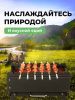 Мангал складной «Дипломат» в наборе с навесными столиками — в деле