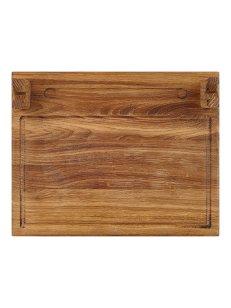 Доска для подачи шашлыка из массива дуба с держателями шампура 30х38х3 см