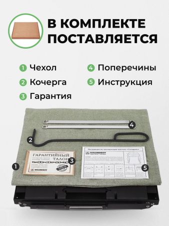 Мангал складной «Складень» в наборе с шампурами из нержавейки — что в коробке
