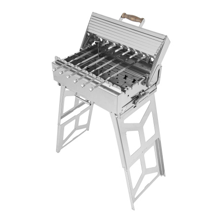 Крышка складная из нержавейки для мангала «Дипломат»