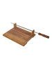 Доска для подачи шашлыка из массива дуба с держателями шампура 30х38х3 см