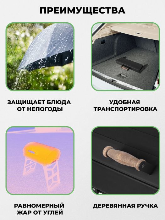 Крышка складная для мангала «Складень» Крышка складная для мангала «Складень»