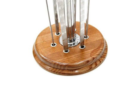 Подставка деревянная для шампуров (в комплекте 6 шампуров)