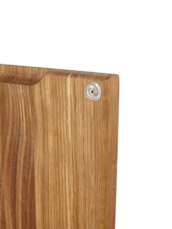 Доска для подачи шашлыка из массива дуба с держателями шампура 30х38х3 см