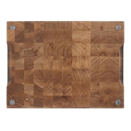 Доска разделочная торцевая из массива дуба средняя 28х38х4 см