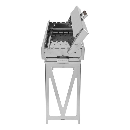 Крышка складная из нержавейки для мангала «Дипломат Профи»