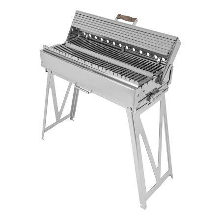 Крышка складная из нержавейки для мангала «Дипломат Профи»