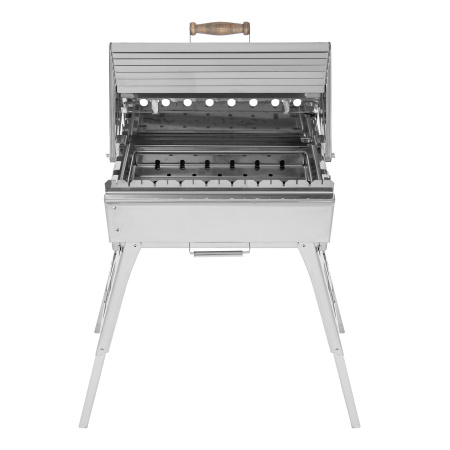 Крышка складная из нержавейки для мангала «Дипломат»