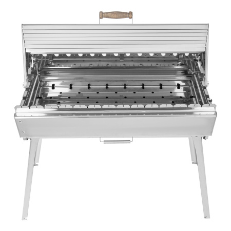 Крышка складная из нержавейки для мангала «Дипломат Профи»