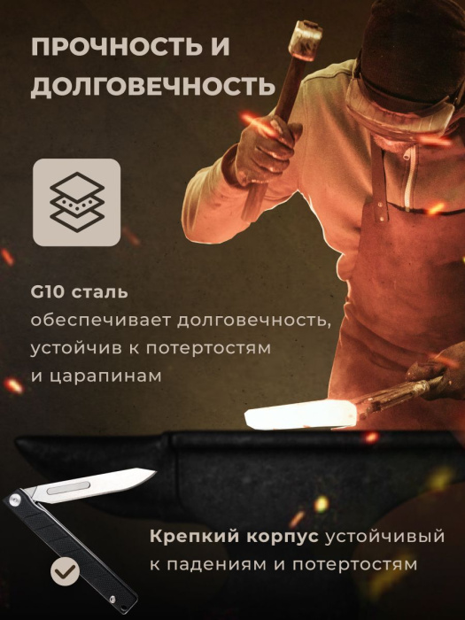 Нож складной со сменными лезвиями «G10» — материал и толщина