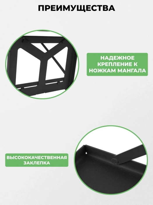 Столики навесные 2 шт для мангалов «Складень» и «Дипломат» — характеристики