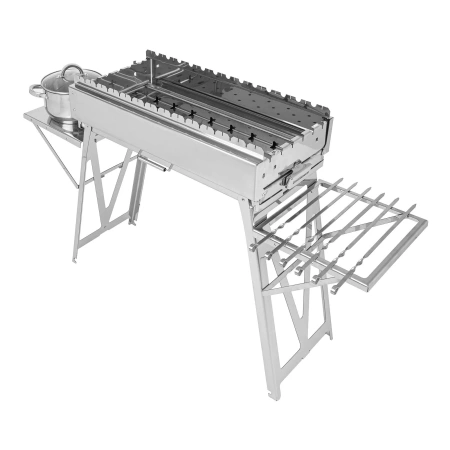 Столики навесные 2 шт из нержавейки для мангала «Дипломат Профи»