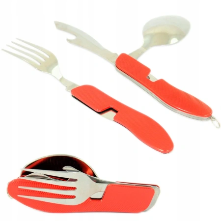 Приборы столовые походные складные 4 в 1