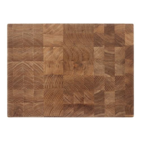 Доска разделочная торцевая из массива дуба средняя 28х38х4 см