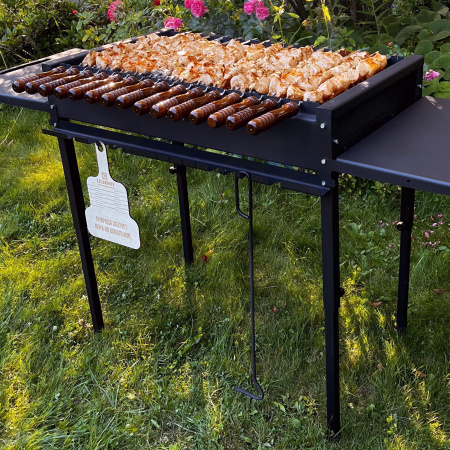 Мангал для дачи стационарный большой «Ферзь» с регулировкой высоты и жара