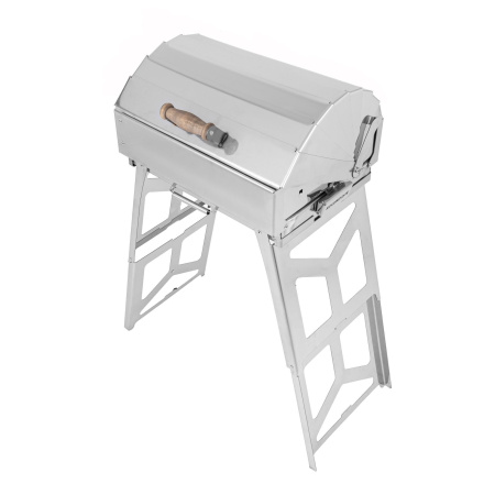 Крышка складная из нержавейки для мангала «Дипломат»