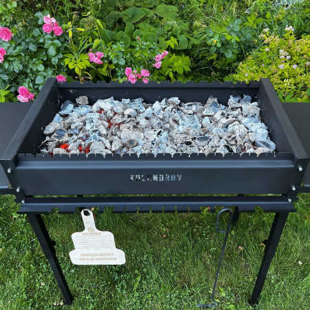 Мангал для дачи стационарный большой «Ферзь» с регулировкой высоты и жара