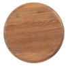 Доска для подачи из массива дуба круглая большая 35х35х3 см с желобком