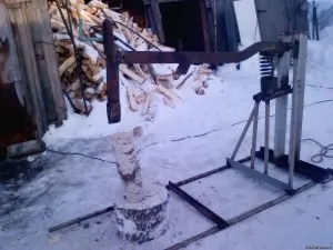 Пружинный механический дровокол