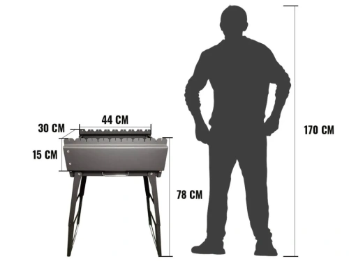 Разборный металлический мангал 